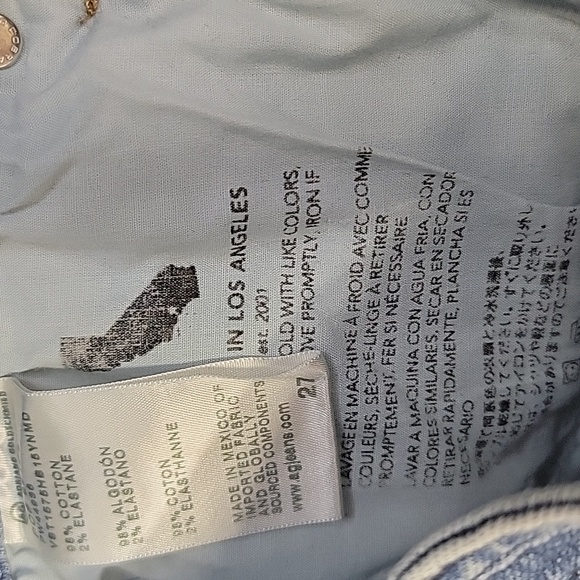 AG Adriano Goldschmied Light Blue Denim Jeans SZ 27 - Picture 4 of 15